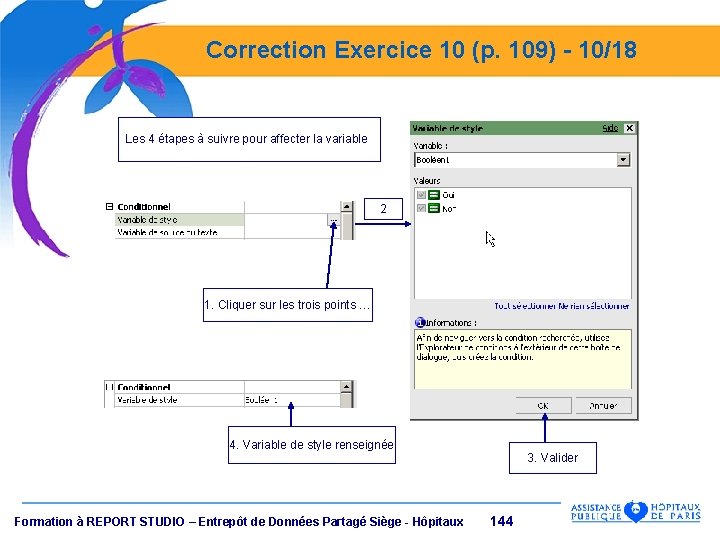 Correction Exercice 10 (p. 109) - 10/18 Les 4 étapes à suivre pour affecter