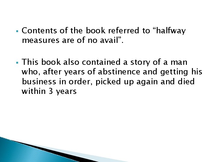 § § Contents of the book referred to “halfway measures are of no avail”.