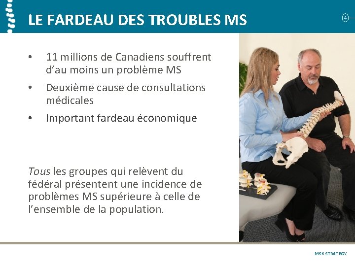 LE FARDEAU DES TROUBLES MS • • • 4 11 millions de Canadiens souffrent