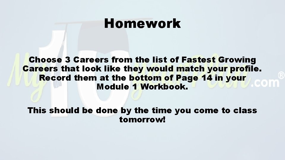 Homework Choose 3 Careers from the list of Fastest Growing Careers that look like