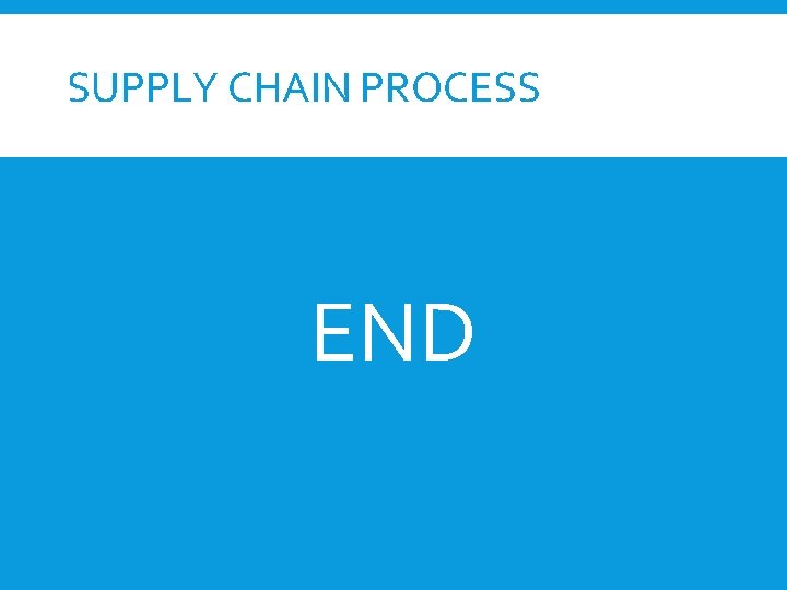 SUPPLY CHAIN PROCESS END 