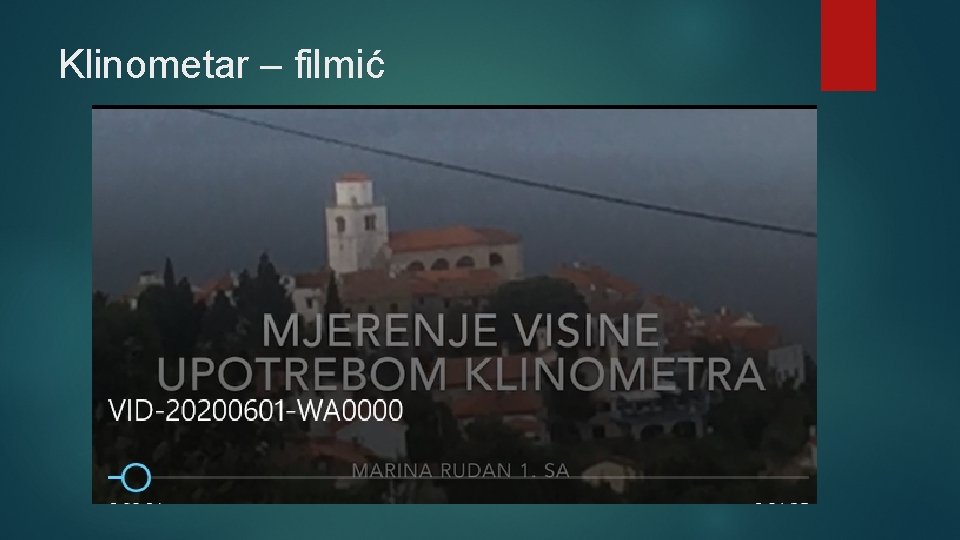 Klinometar – filmić 