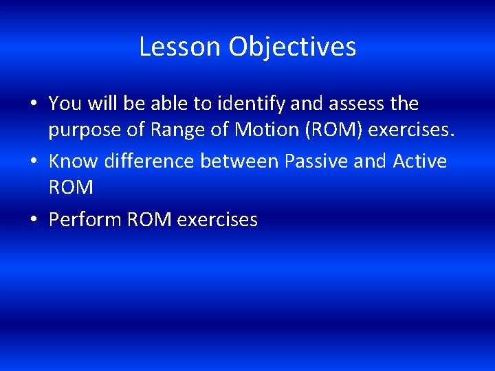 Lesson Objectives • You will be able to identify and assess the purpose of