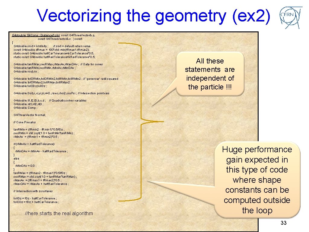 Vectorizing the geometry (ex 2) G 4 double G 4 Cons: : Distance. To.