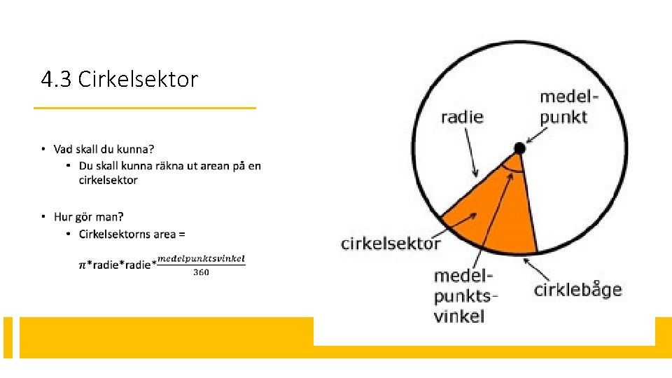 4. 3 Cirkelsektor • 