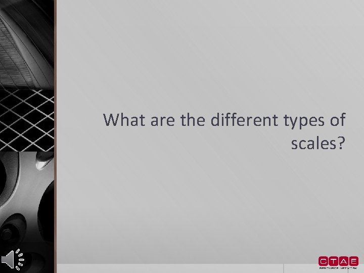 What are the different types of scales? 