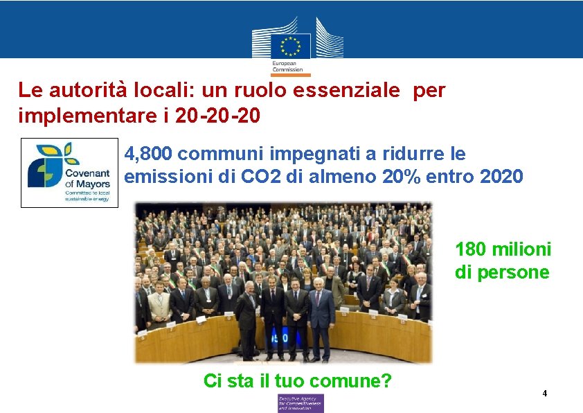 Le autorità locali: un ruolo essenziale per implementare i 20 -20 -20 4, 800