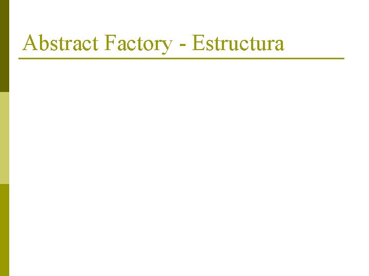 Abstract Factory - Estructura 