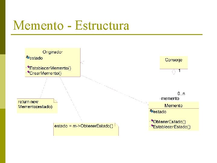 Memento - Estructura 