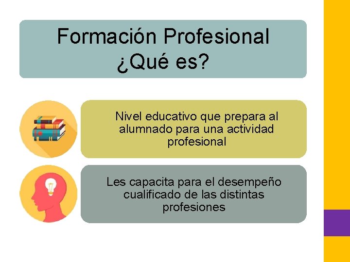 Formación Profesional ¿Qué es? Nivel educativo que prepara al alumnado para una actividad profesional