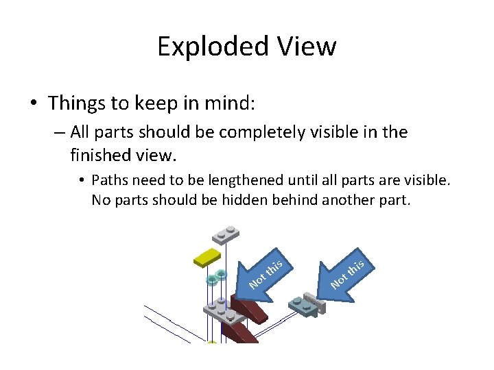 Exploded View • Things to keep in mind: – All parts should be completely