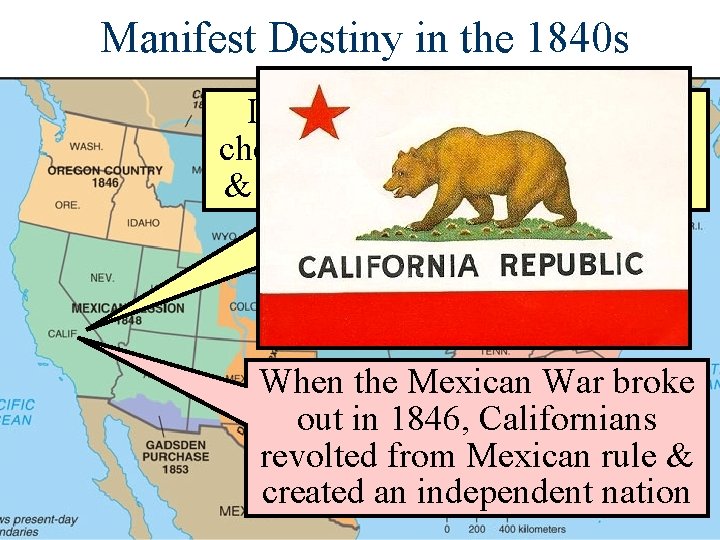 Manifest Destiny in the 1840 s In the 1830 s, Mexico offered cheap land