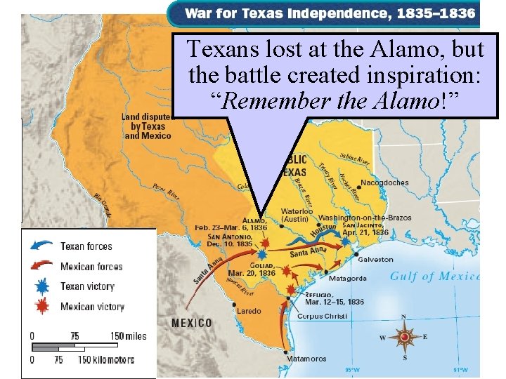 Texans lost at the Alamo, but the battle created inspiration: “Remember the Alamo!” 