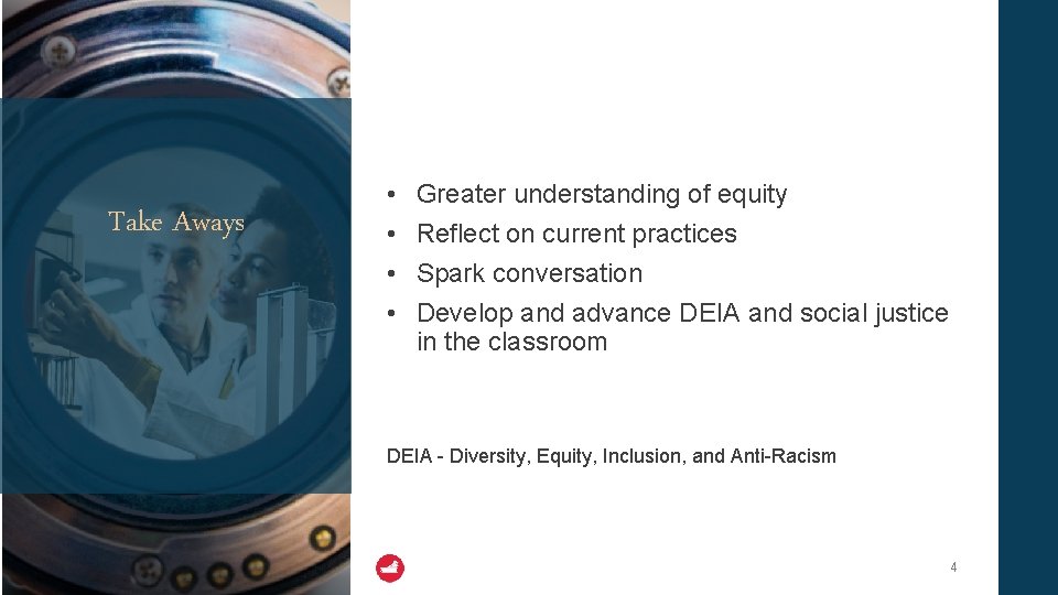 Take Aways • • Greater understanding of equity Reflect on current practices Spark conversation