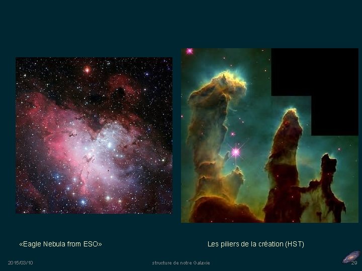  «Eagle Nebula from ESO» 2015/03/10 Les piliers de la création (HST) structure de