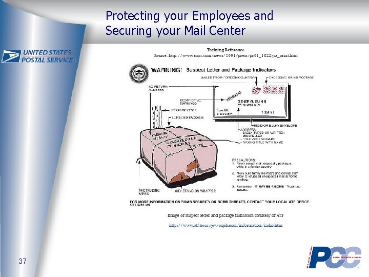 Protecting your Employees and Securing your Mail Center 37 