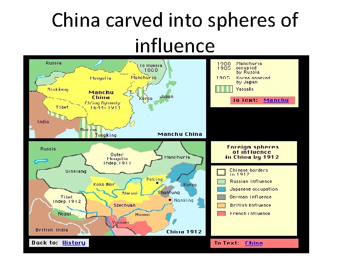 China carved into spheres of influence China carved into spheres of influence