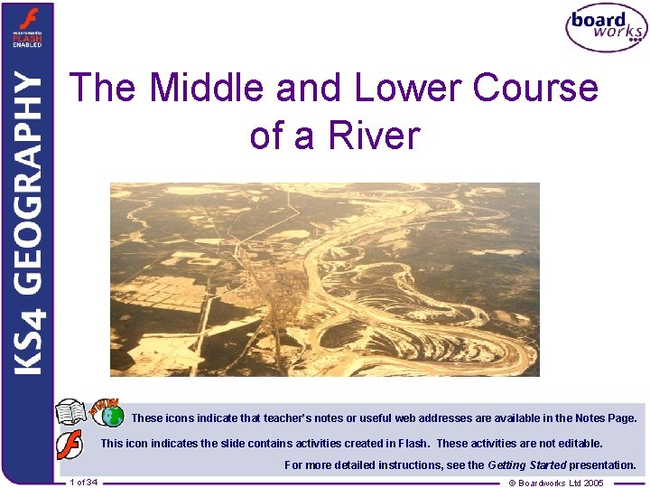 The Middle and Lower Course of a River These icons indicate that teacher’s notes
