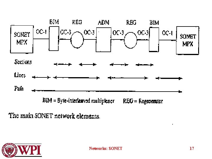 Networks: SONET 17 