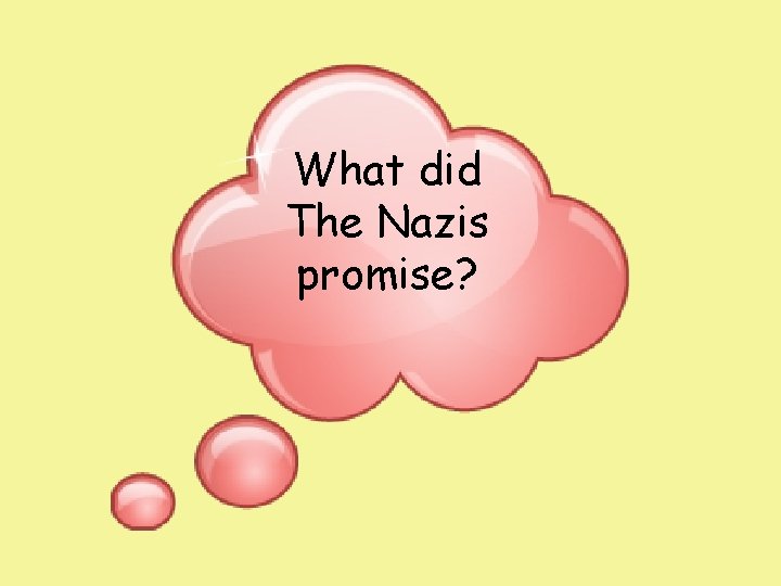 What did The Nazis promise? 