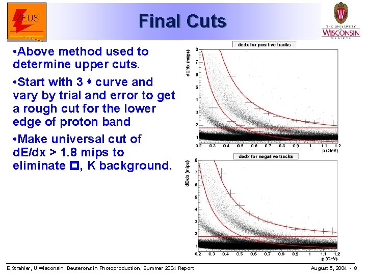 Final Cuts • Above method used to determine upper cuts. • Start with 3