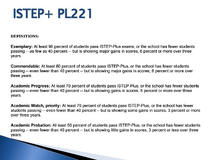 ISTEP+ PL 221 