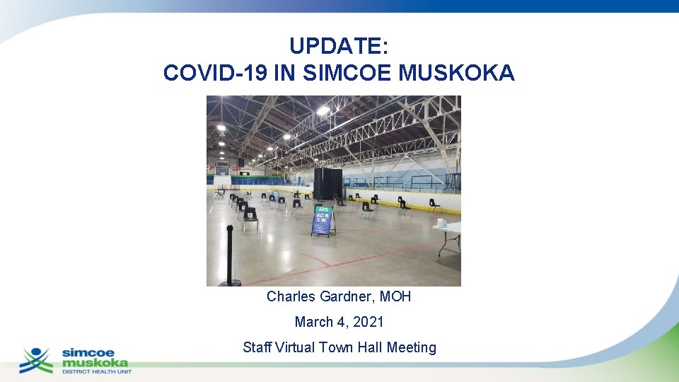 UPDATE: COVID-19 IN SIMCOE MUSKOKA Charles Gardner, MOH March 4, 2021 Staff Virtual Town