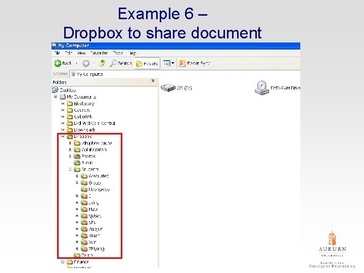 Example 6 – Dropbox to share document 