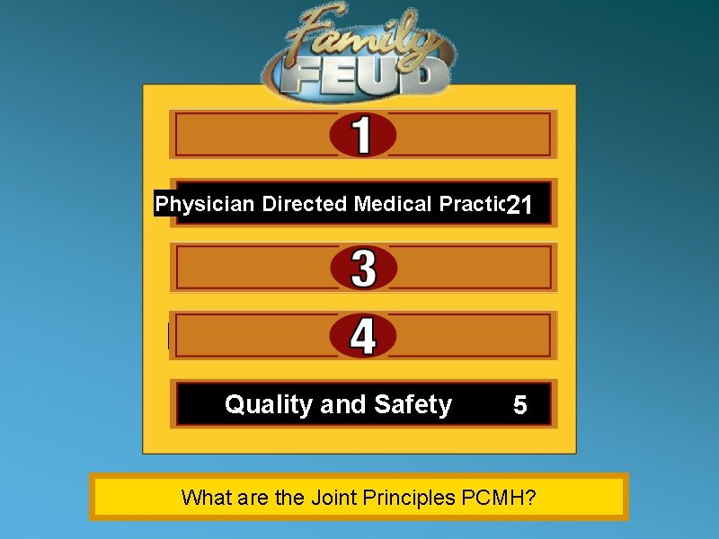 Personal Physician 37 Physician Directed Medical Practice 21 Whole Person Orientation 14 Care is