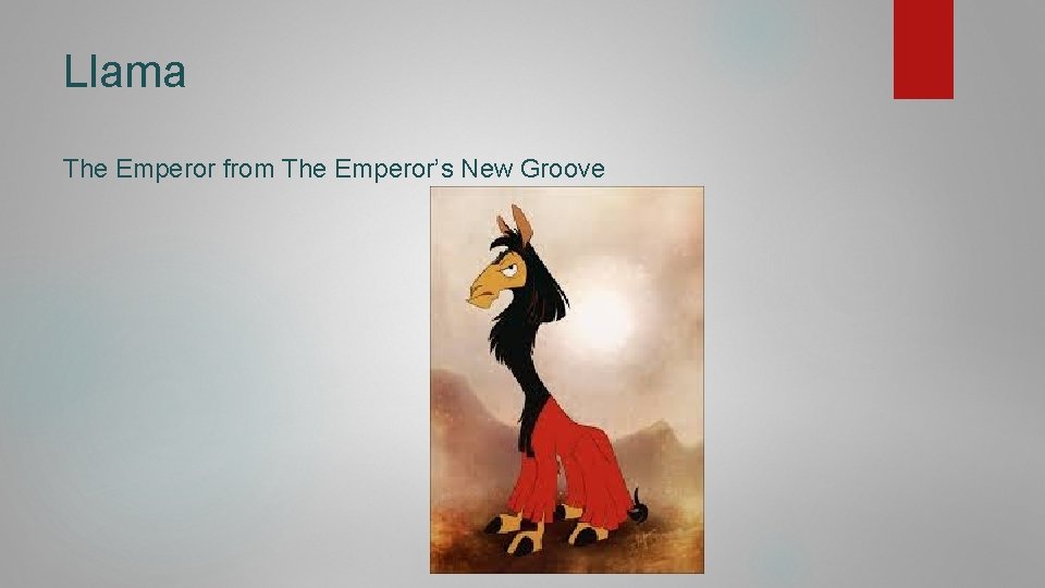 Llama The Emperor from The Emperor’s New Groove 