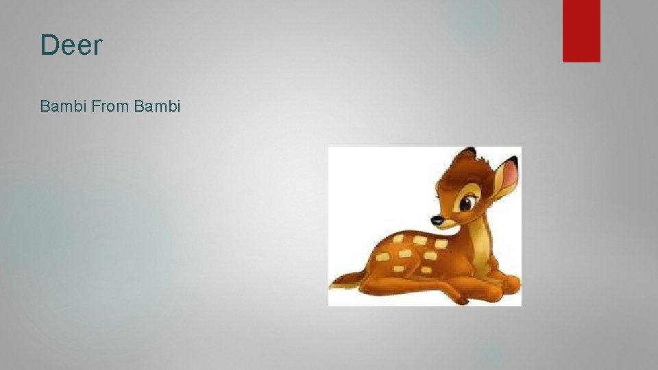 Deer Bambi From Bambi 