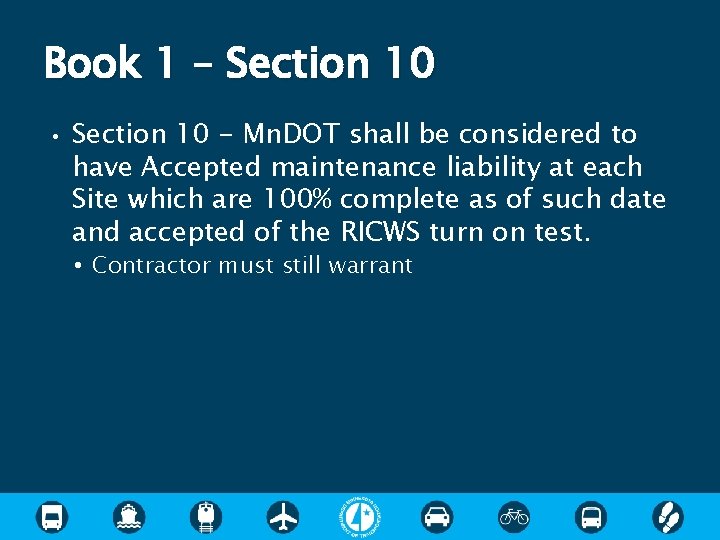 Book 1 – Section 10 • Section 10 - Mn. DOT shall be considered Book 1 – Section 10 • Section 10 - Mn. DOT shall be considered