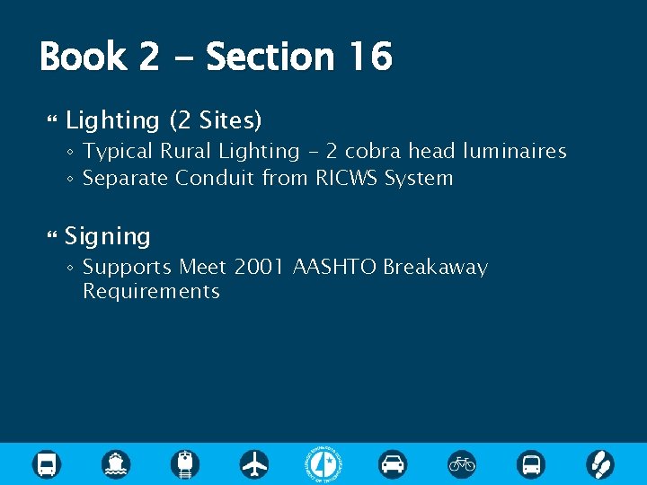 Book 2 - Section 16 Lighting (2 Sites) ◦ Typical Rural Lighting - 2 Book 2 - Section 16 Lighting (2 Sites) ◦ Typical Rural Lighting - 2