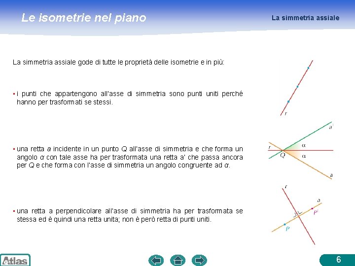 Le isometrie nel piano La simmetria assiale gode di tutte le proprietà delle isometrie