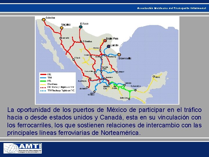 Asociación Mexicana del Transporte Intermodal La oportunidad de los puertos de México de participar