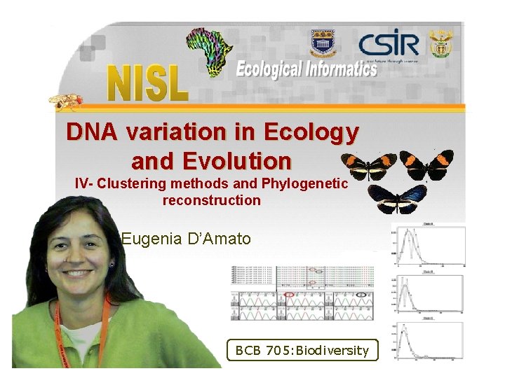 DNA variation in Ecology and Evolution IV Clustering