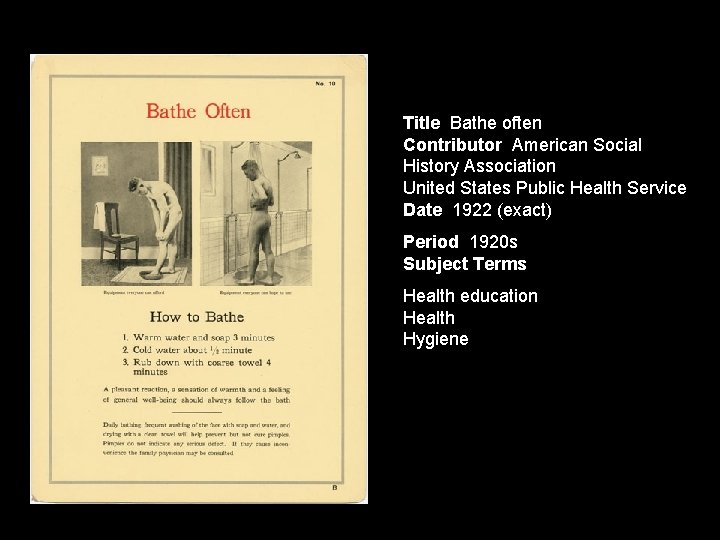 Title Bathe often Contributor American Social History Association United States Public Health Service Date