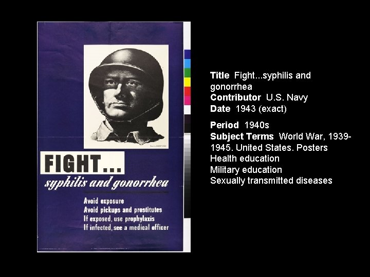 Title Fight. . . syphilis and gonorrhea Contributor U. S. Navy Date 1943 (exact)