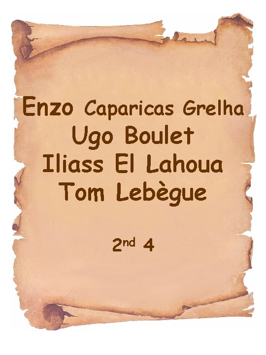 Enzo Caparicas Grelha Ugo Boulet Iliass El Lahoua Tom Lebègue 2 nd 4 