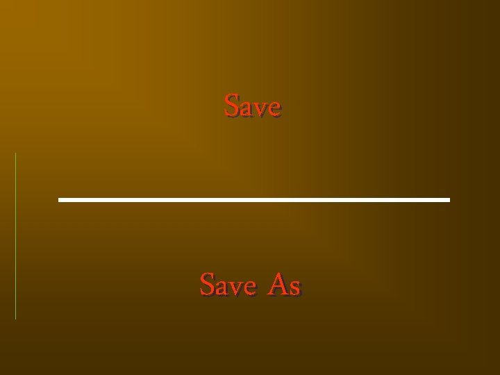 Save As 