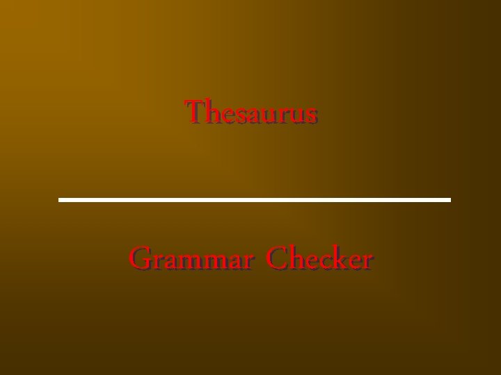 Thesaurus Grammar Checker 