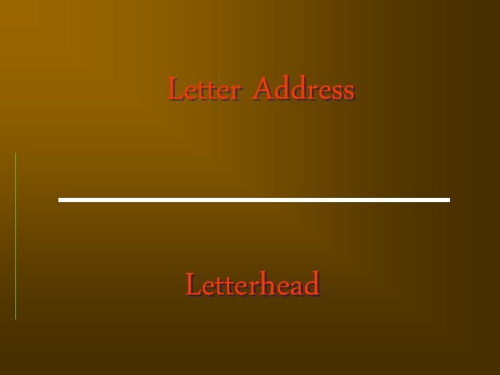 Letter Address Letterhead 