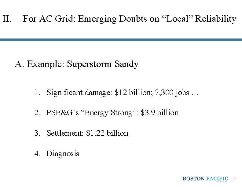 II. For AC Grid: Emerging Doubts on “Local” Reliability A. Example: Superstorm Sandy 1.