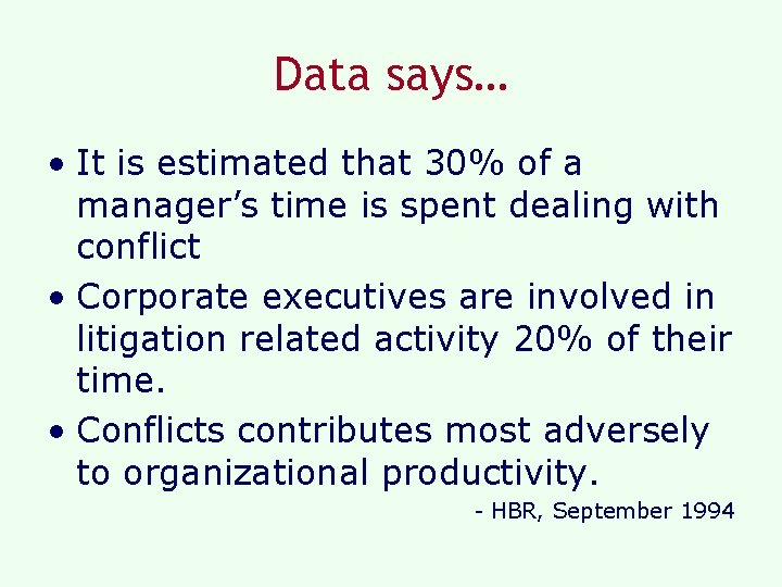 Data says… • It is estimated that 30% of a manager’s time is spent
