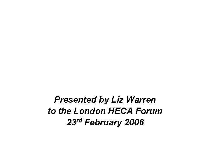 Good Energy Advice The Domestic Energy Efficiency Advice Code of Practice Presented by Liz