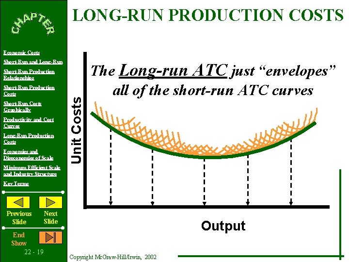 LONG-RUN PRODUCTION COSTS Economic Costs Short-Run and Long-Run Short-Run Production Costs Short-Run Costs Graphically