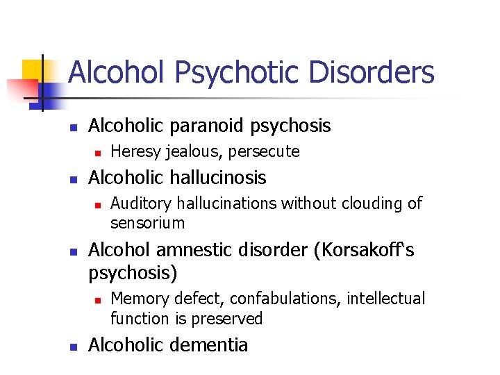 Disorders Due to Psychoactive Substances as MUDr Olga