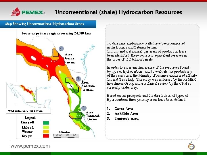 Unconventional (shale) Hydrocarbon Resources Map Showing Unconventional Hydrocarbon Areas Focus on primary regions covering