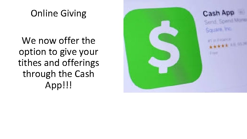 Online Giving We now offer the option to give your tithes and offerings through