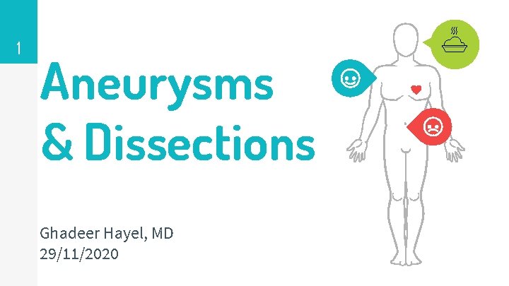 1 Aneurysms & Dissections Ghadeer Hayel, MD 29/11/2020 